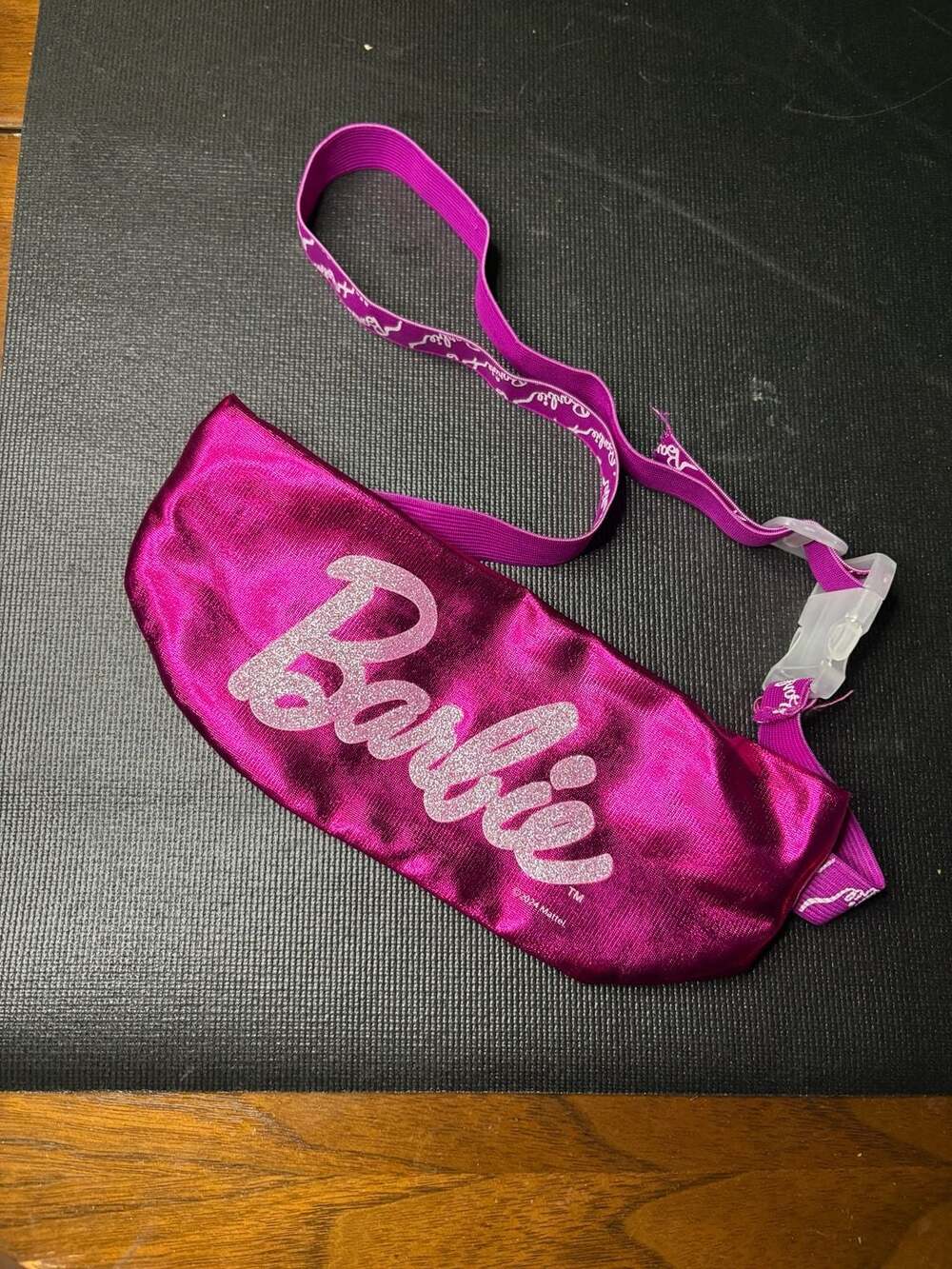 Barbie Metallic Pink Logo Fanny Pack Waist Bag